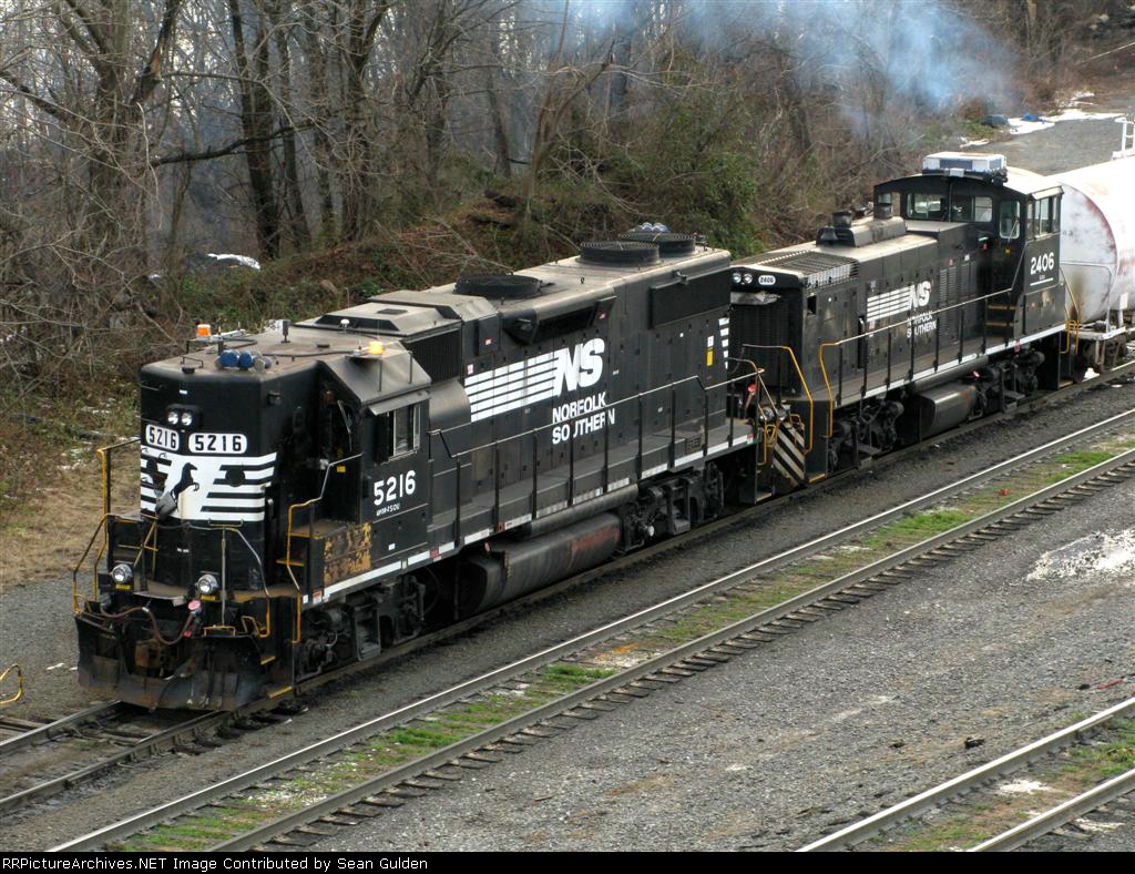 NS EMD GP38-2 5216 &amp; EMD MP15DC 2406